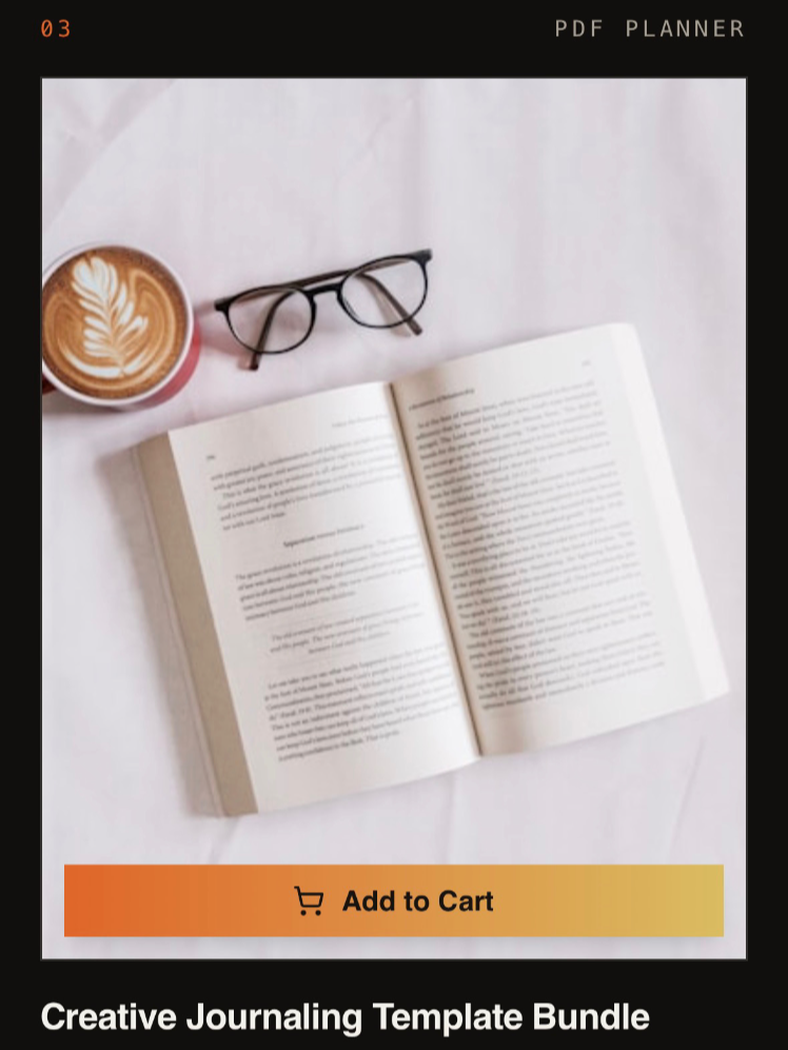 Mobile product view with a large product photograph, a full-width Add to Cart button and the product title